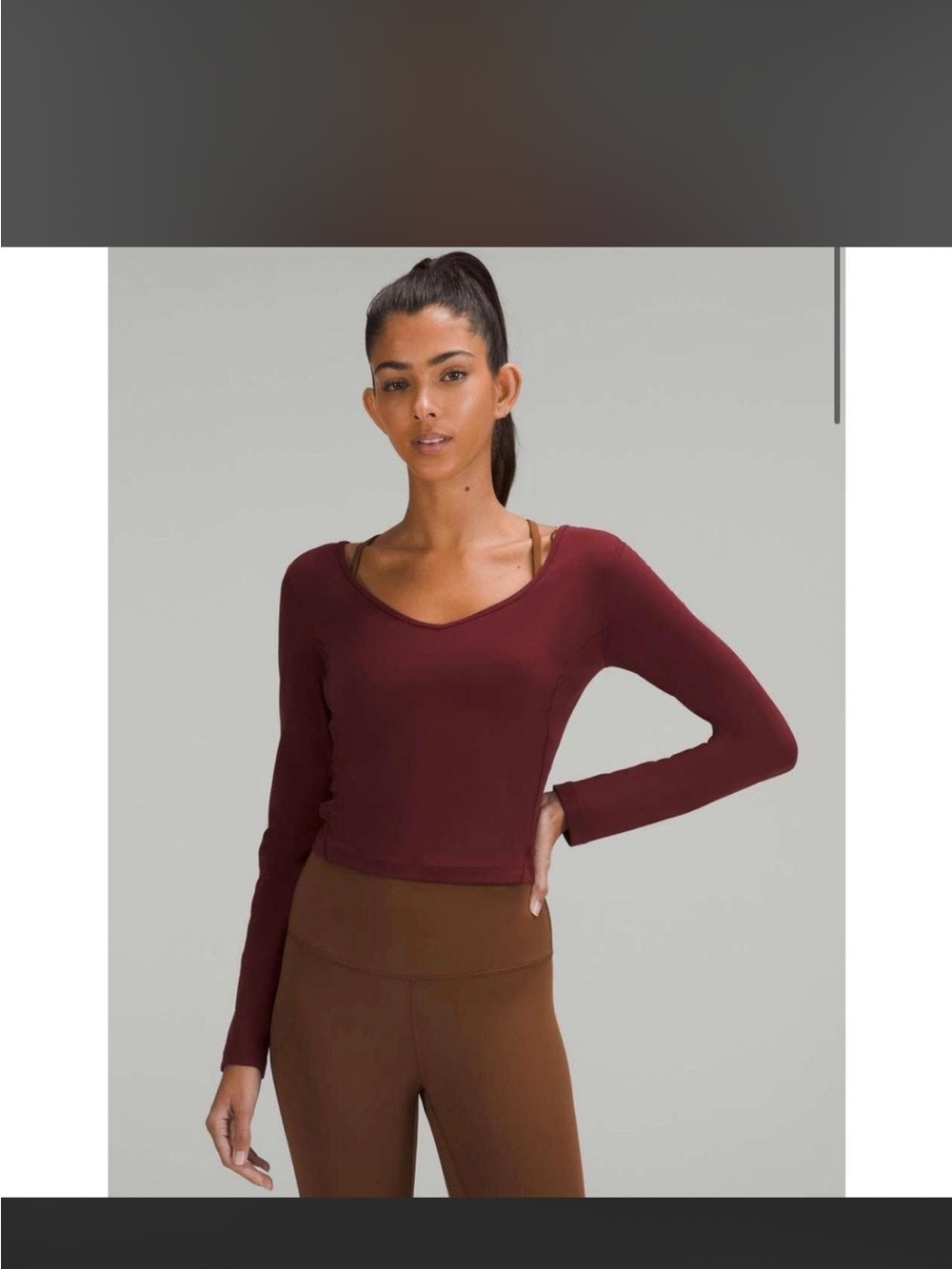 Lululemon Align Long Sleeve Top Burgundy Size 2
